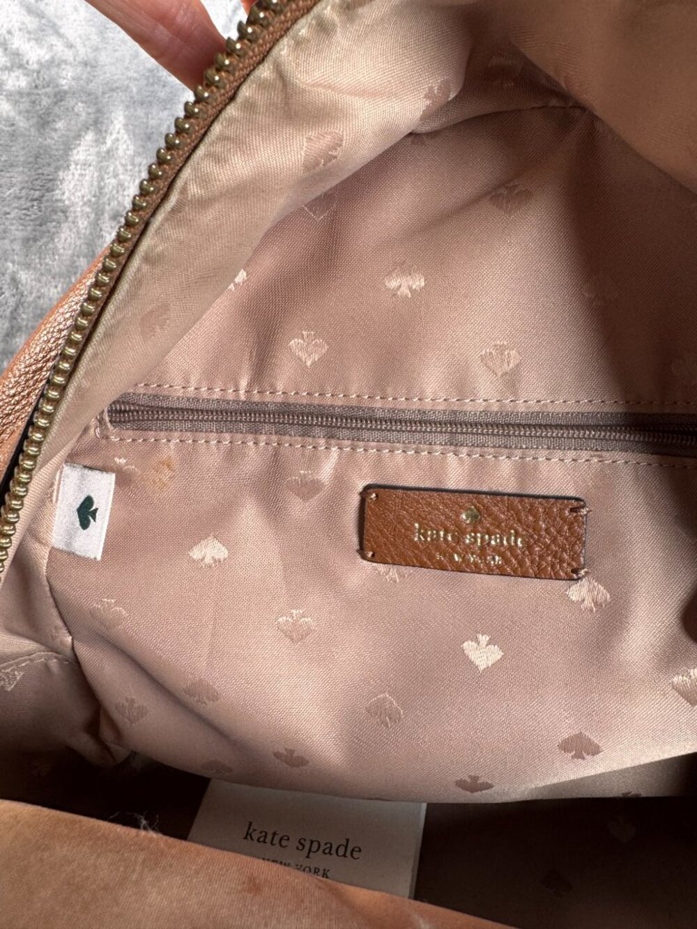 Kate Spade Jackson Medium Backpack Gingerbread Pebbled Leather - Picture 5 of 10